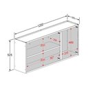 Ver imagem 2 de Armário Aéreo Cozinha Aço 120 Cm 3 Portas Essência Bertolini