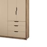 Guarda-roupa Paranaguá 100% MDF C/ 3 Gavetas e 5 Prateleiras Atacama / Capuccino OOL Santos Andira - 4
