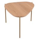 Ver imagem 3 de Mesa de Centro Orgânica Artesano 59 Cm (largura) em Mdp Hanover (mel) e Pés em Aço Dourado