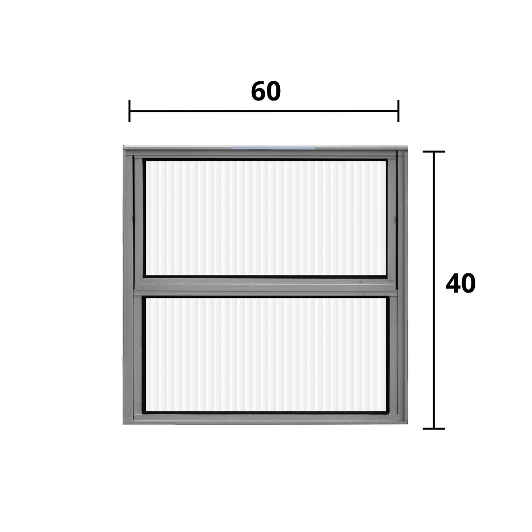 Vitro Basculante Alumínio Brilhante 40 (A) x 60 (L) - Hale - 2