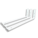 Ver imagem 1 de Kit 3 Suportes Mão Francesa de Parede 35cm Tipo L para Prateleira Cantoneira Alta Resistência Branco