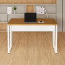Ver mais imagens de Escrivaninha Industrial 1,20 m X 0,60 m Pés em Metal 100% MDF F5 Office Cor:Freijó com Branco