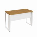Ver imagem 5 de Escrivaninha Industrial 1,20 m X 0,60 m Pés em Metal 100% MDF F5 Office Cor:Freijó com Branco