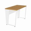 Ver imagem 4 de Escrivaninha Industrial 1,20 m X 0,60 m Pés em Metal 100% MDF F5 Office Cor:Freijó com Branco