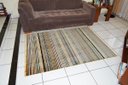 Ver imagem 2 de Tapete Marbella Moderno Rayza Colorido Estampado 0,60x1,20 - Estampa Kilim Vitral