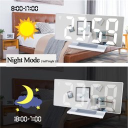 Relógio de Mesa Led Digital Alarme Despertador Espelho Cama - 3