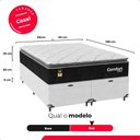 Ver imagem 4 de Cama Box Baú Casal Bipartido Colchão Comfort Class Pillowtop Preto/suede Branco
