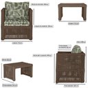 Ver imagem 2 de Mesa e 3 Poltronas Madri Corda Náutica Estofado 5 Trama Marrom