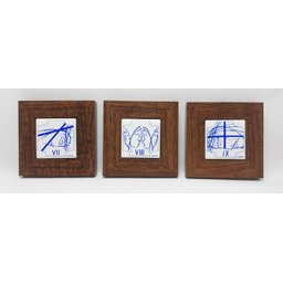 Via Sacra Azul 5cmx 5cm com moldura Alfanio Azulejaria - 4