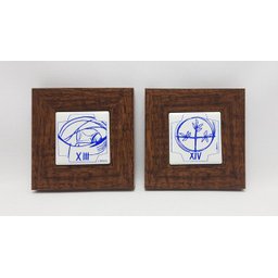 Via Sacra Azul 5cmx 5cm com moldura Alfanio Azulejaria - 6
