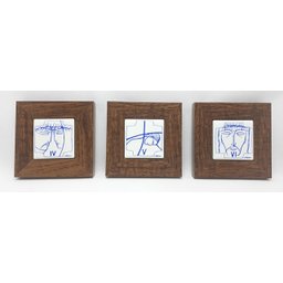 Via Sacra Azul 5cmx 5cm com moldura Alfanio Azulejaria - 3
