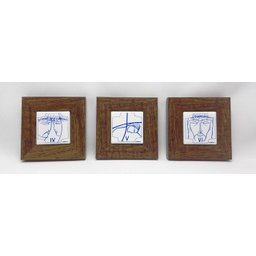 Via Sacra Azul 5cmx 5cm com moldura Alfanio Azulejaria - 1
