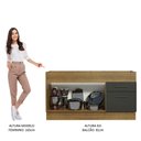 Ver imagem 6 de Balcão de Pia Cozinha 150 cm 2 Portas e 2 Gavetas (Sem Tampo e Pia) Rustic/Preto Agata Madesa