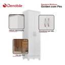 Ver imagem 6 de Guarda Roupa Casal Riva Branco Amêndola Touch Flex com Espelho e Pés e Sapateira Multiuso Golden Bra