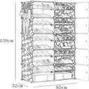 Ver imagem 3 de Sapateira Modular Organizador Duplo 20 Prateleiras 40 Pares Armario Brinquedos Roupas