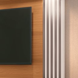 Painel Home Suspenso Detalhes Ripado 2 Luminárias Led Sala Estar Escritório Quarto Tv até 55 Polegad - 5