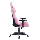 Ver imagem 3 de Cadeira Giratória Gamer Reclinável Kl3 Branco e Rosa