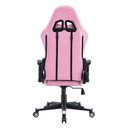 Ver imagem 4 de Cadeira Giratória Gamer Reclinável Kl3 Branco e Rosa