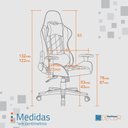 Ver imagem 5 de Cadeira Giratória Gamer Reclinável Kl3 Branco e Rosa