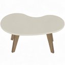 Ver imagem 2 de Mesa de Centro para Sala de Estar Orgânica 91cm Pés Retrô Ariela A05 Off White - Lyam Decor