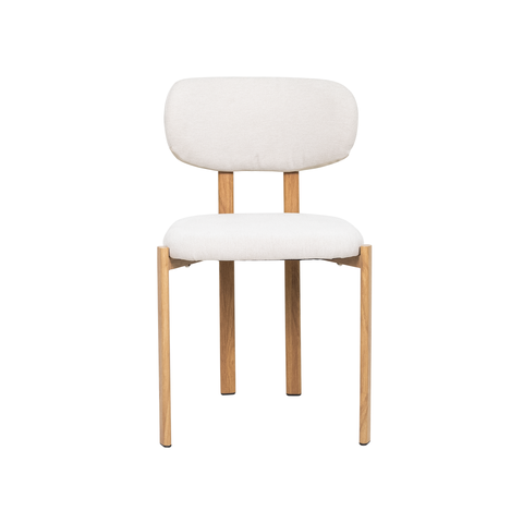 Cadeira de Jantar Lais Varm Estofada Base Madeira Waw Design
