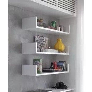 Prateleiras para Livros Branco Testoni Mobili 3 Peças 60x15x11,5