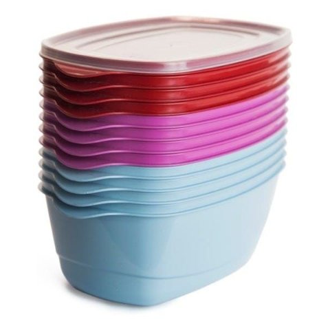 Jogo de Potes Herméticos Freezer 1600ml Pague 6 Leve 12