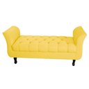 Ver imagem 1 de Divã Recamier Barcelona - 1,60 Suede - Amarelo
