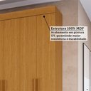 Ver imagem 5 de Guarda-roupa Casal Stella 8 Portas 4 Gavetas 100% Mdf Cinamomo - Acp Móveis