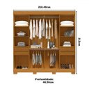 Ver imagem 4 de Guarda-roupa Casal Stella 8 Portas 4 Gavetas 100% Mdf Cinamomo - Acp Móveis
