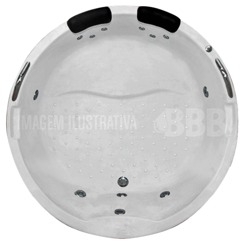 Banheira Redonda Caribe COMPLETA com hidro em acrílico  220V