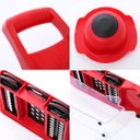 Ver imagem 3 de Ralador e Fatiador de Legumes Mandoline 10 em 1 Aço Inox para Cozinha Profissional