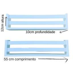 Estante Porta Livro Infantil Nicho Organizador De Brinquedos Mdf 4un55cm - 4