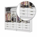 Ver imagem 7 de Closet Casal Duplo Sevilha 4 Portas com Espelho 12 Gavetas Carioca Móveis