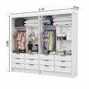 Ver imagem 5 de Closet Casal Duplo Sevilha 4 Portas com Espelho 12 Gavetas Carioca Móveis