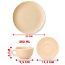 Ver imagem 4 de Jogo de Café Lanche Unni Merengue Cerâmica 8 Pessoas 16 Peças 200ml Bege Outras Marcas