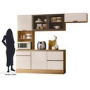 Ver imagem 5 de Cozinha Modulada Etna Flex 6 Portas 4 Gavetas MDF Carvalho Pallazio