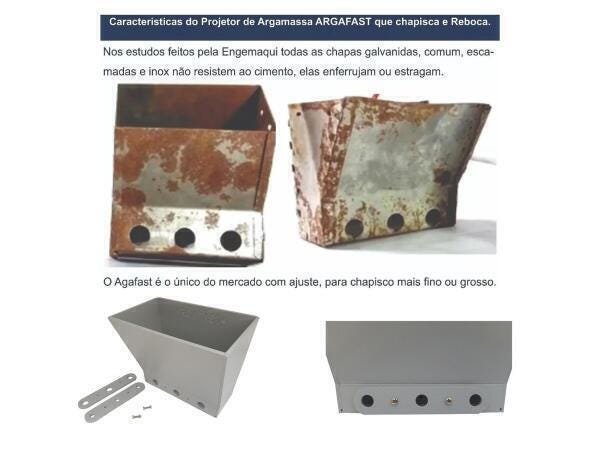 Projetor de Argamassa Chapisco Reboco Parede 4,4 L Argafast - 8