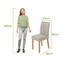 Ver imagem 7 de Conjunto Sala de Jantar Mesa Téssera 170 Tampo Vidro Off White com 6 Cadeiras Téssera - Lopas Amendo