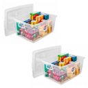 Ver imagem 2 de Kit 2 Caixa Organizadora 30L Com Trava Cristal Ordene