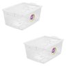 Kit 2 Caixa Organizadora 30L Com Trava Cristal Ordene - 1