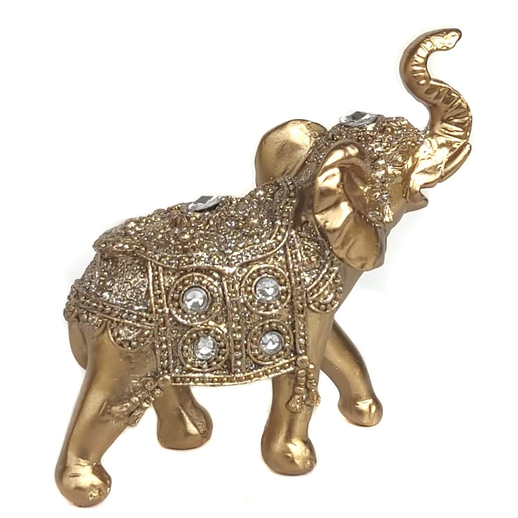 Elefante Decorativo Em Resina Indiano Sabedoria Sorte J100 - 3