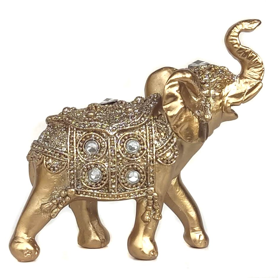 Elefante Decorativo Em Resina Indiano Sabedoria Sorte J100 - 2
