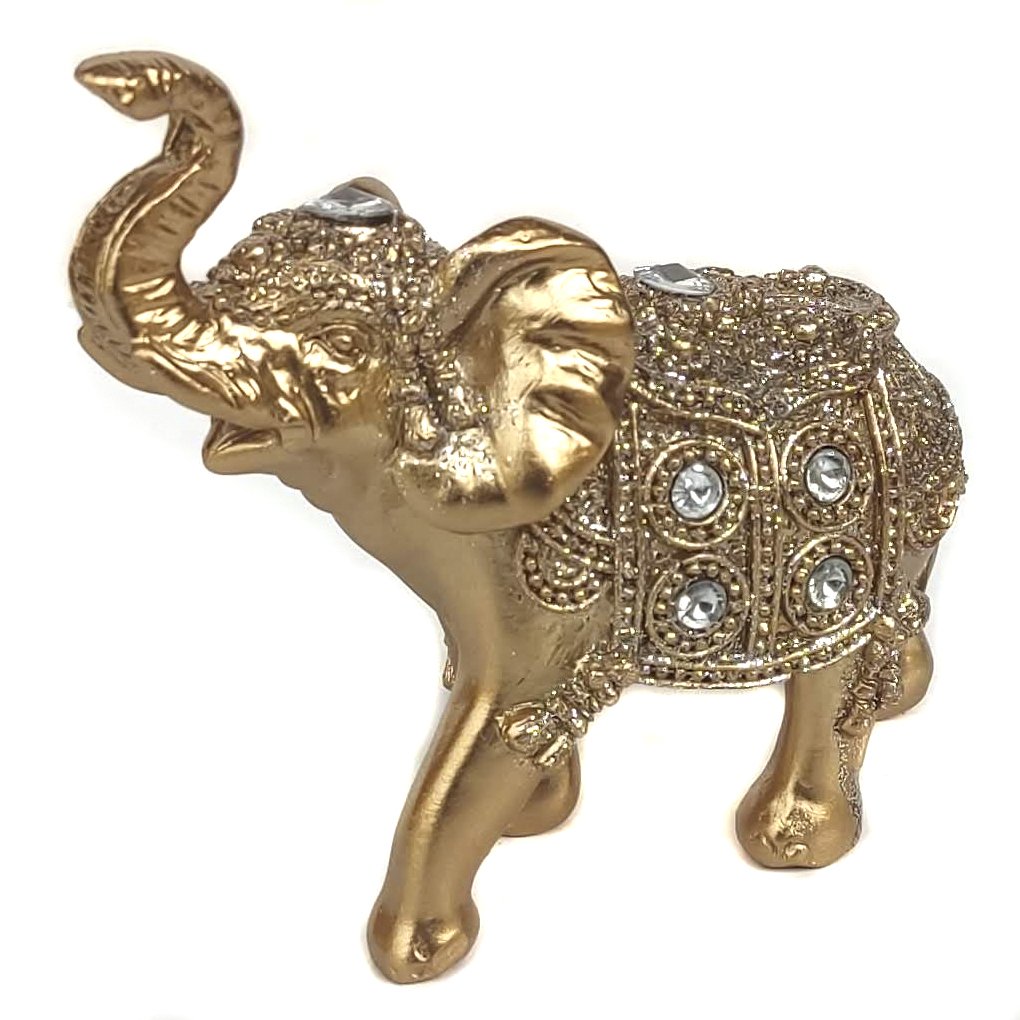 Elefante Decorativo Em Resina Indiano Sabedoria Sorte J100 - 4