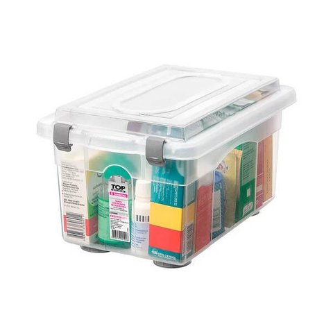 Caixa Organizadora Com Trava 4,3L Transparente Sanremo