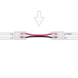 Kit 20 Conector Emenda Fita Led 10mm Rabicho Duplo 12v 24v 110v 220v - 3