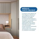 Ver mais imagens de Módulo de Canto Oblíquo 1 Porta 3 Prateleiras Elegance Marrom/Angelin|Niquel