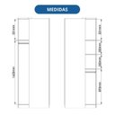 Ver imagem 6 de Módulo de Canto Oblíquo 1 Porta 3 Prateleiras Elegance Marrom/Angelin|Niquel