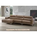 Ver imagem 3 de Sofá Natin 2 Lugares + Chaise Couro Marrom 310cm - 69782