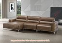 Ver imagem 3 de Sofá Natin 2 Lugares + Chaise Couro Marrom 310cm - 69782
